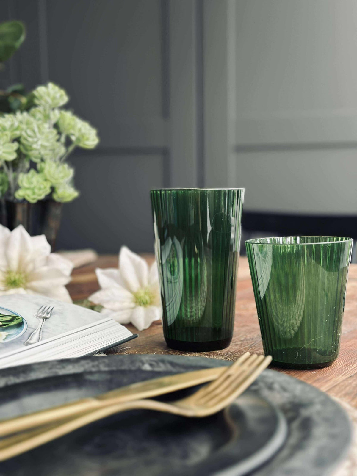 Glas Claire 500 ml. Grön - 2 st.