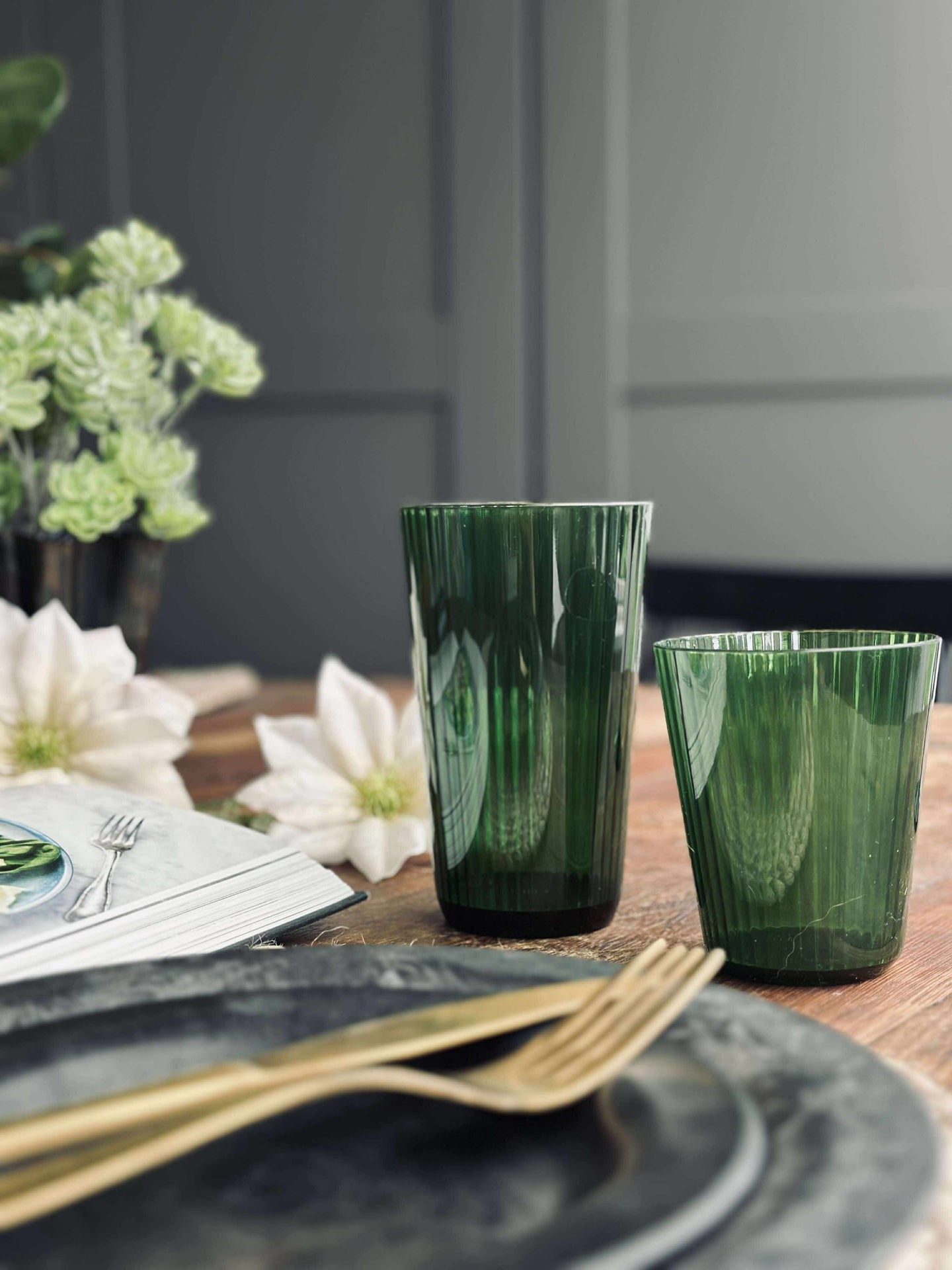 Glas Claire 500ml. Grön - 2 st.