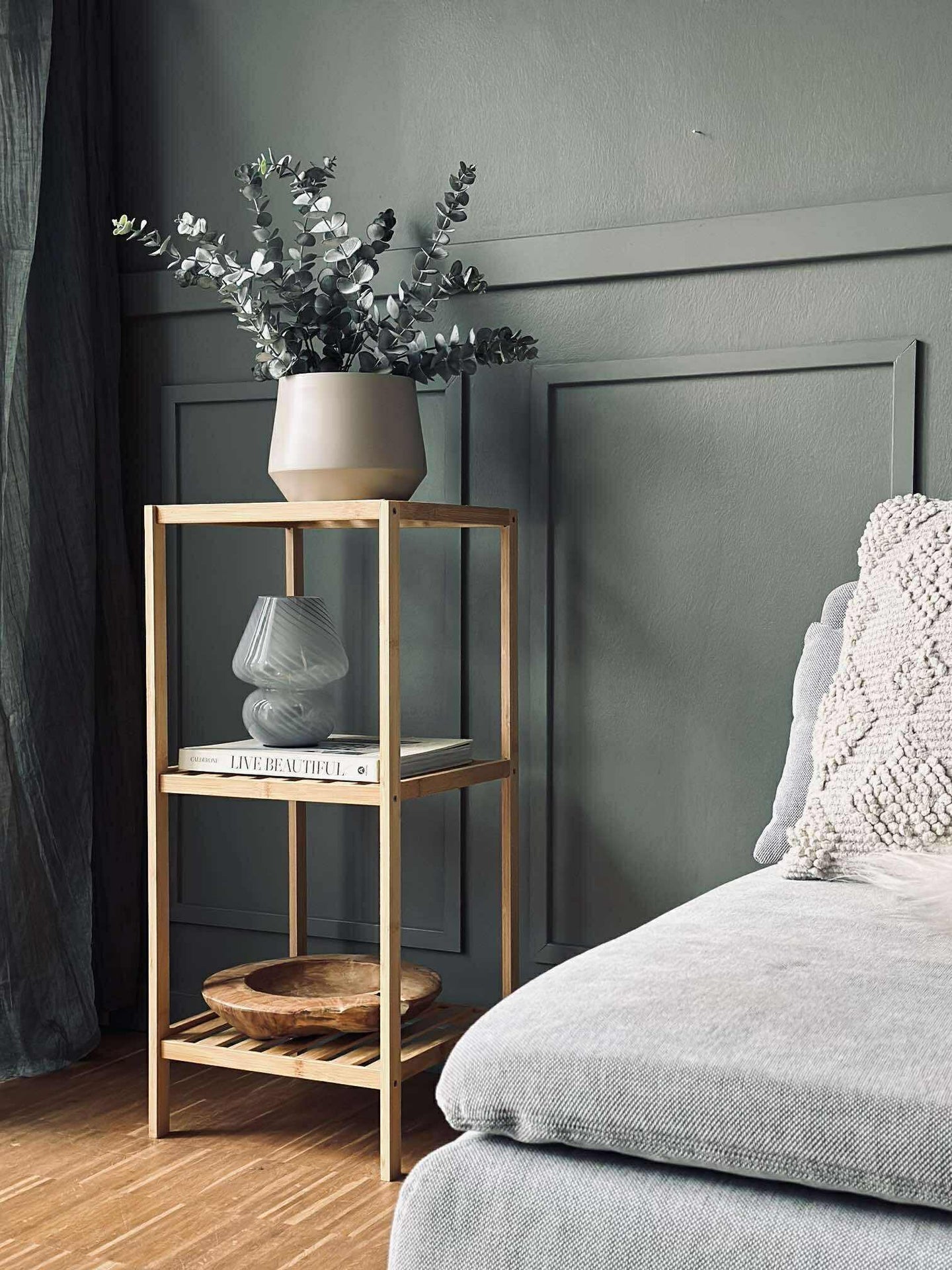 Hylla med 3 hyllplan - Bambu