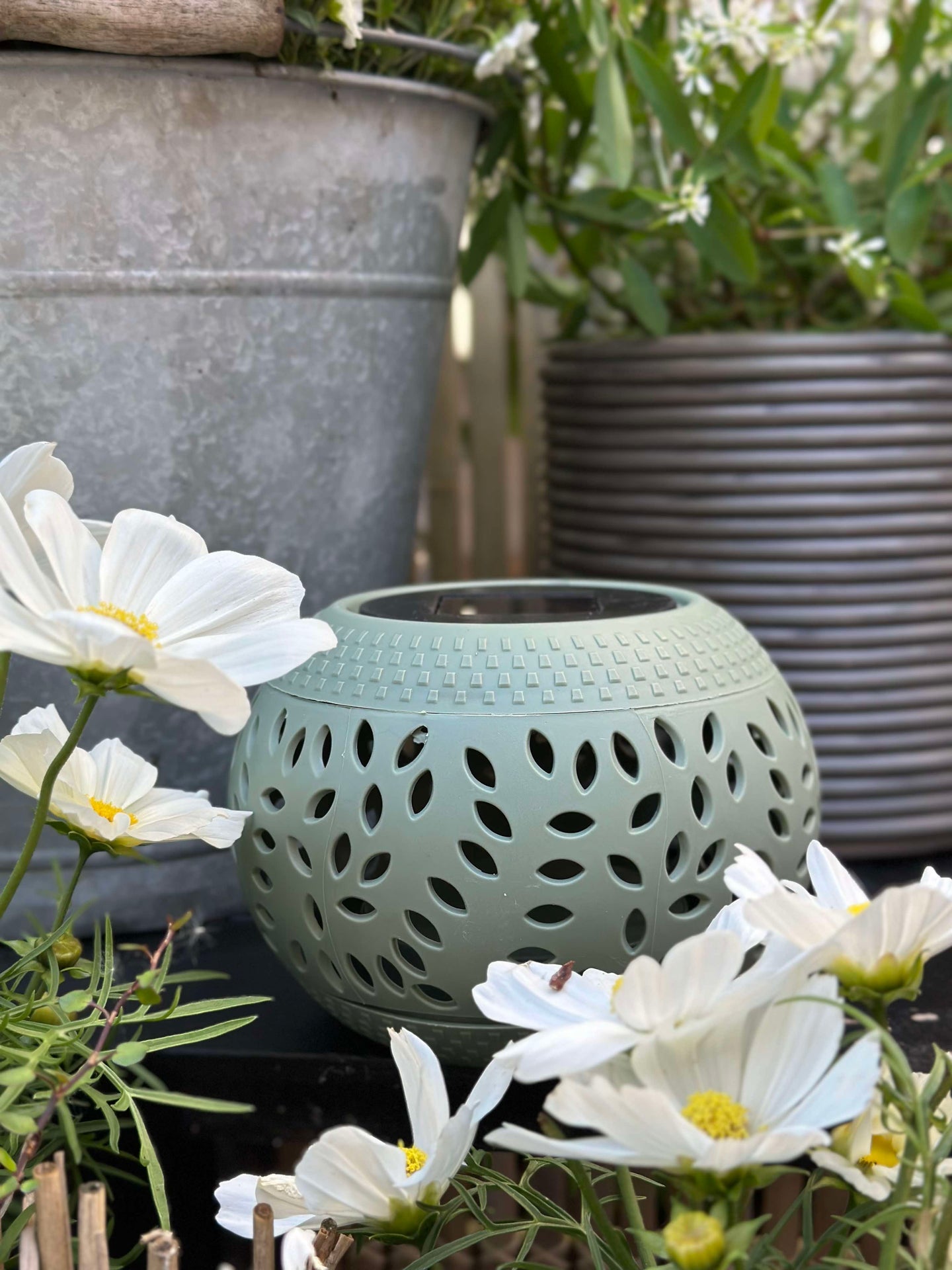 Lykta FIONA Solcell - Grön