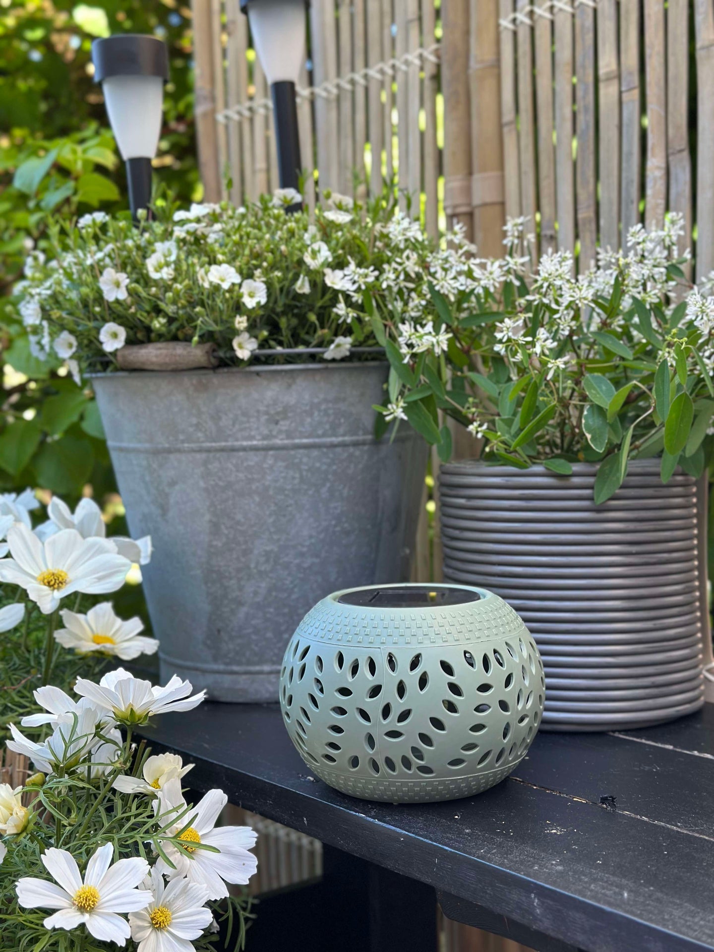 Lykta FIONA Solcell - Grön