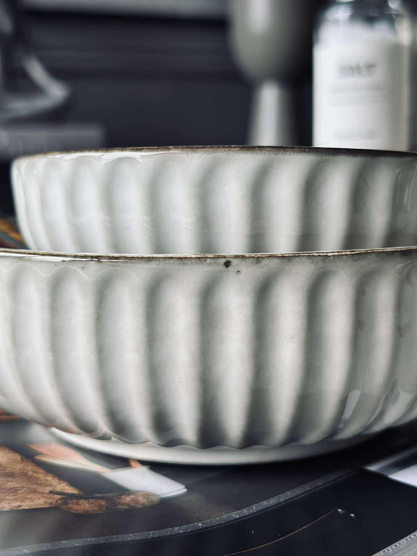 Skål VIGA rand stengods - Sand 12cm