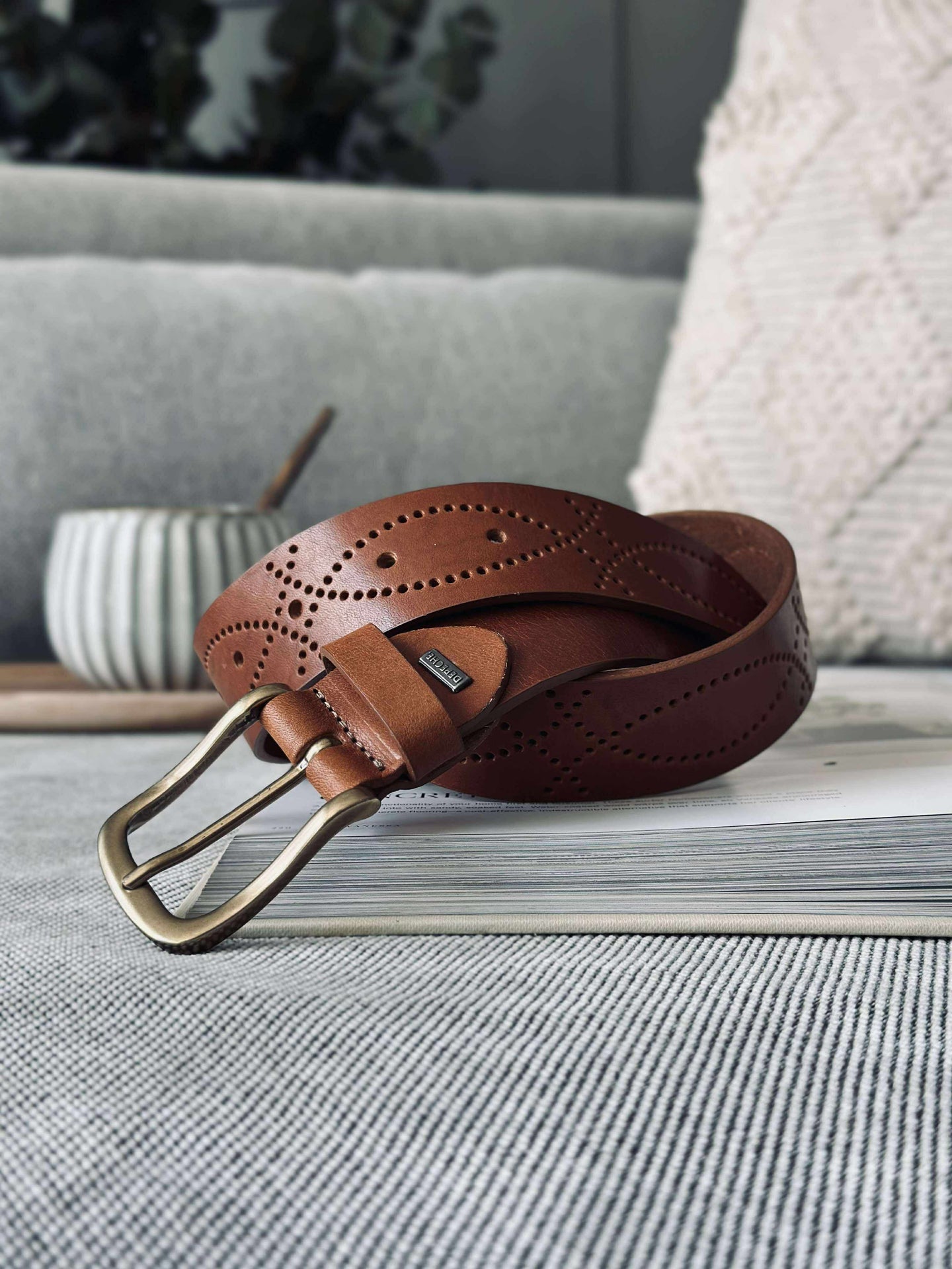 Jeansbälte - Missouri cognac