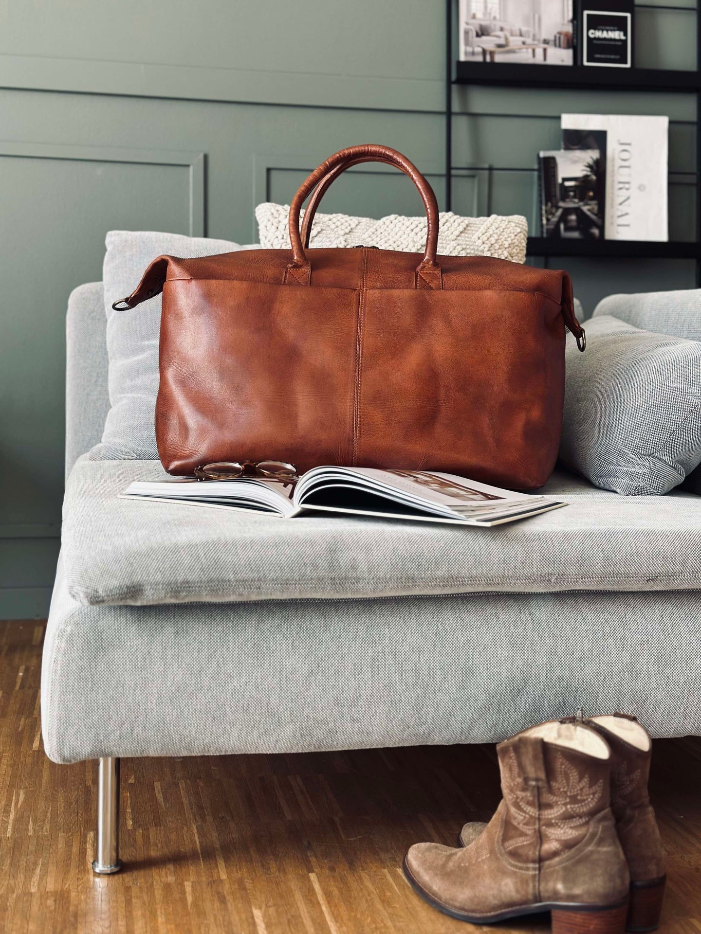 Weekendväska DEXTER - Cognac