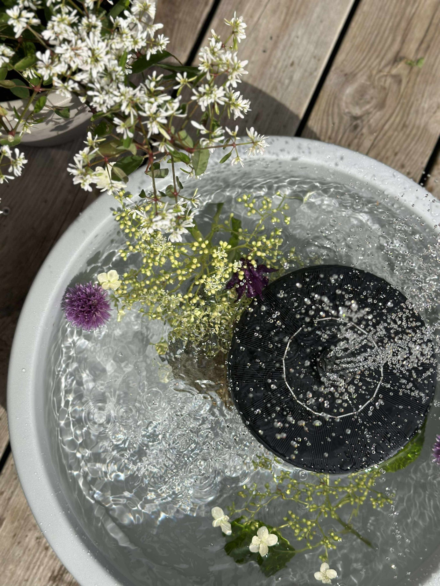 Spegelbassäng i återvunnen plast - Stone grey