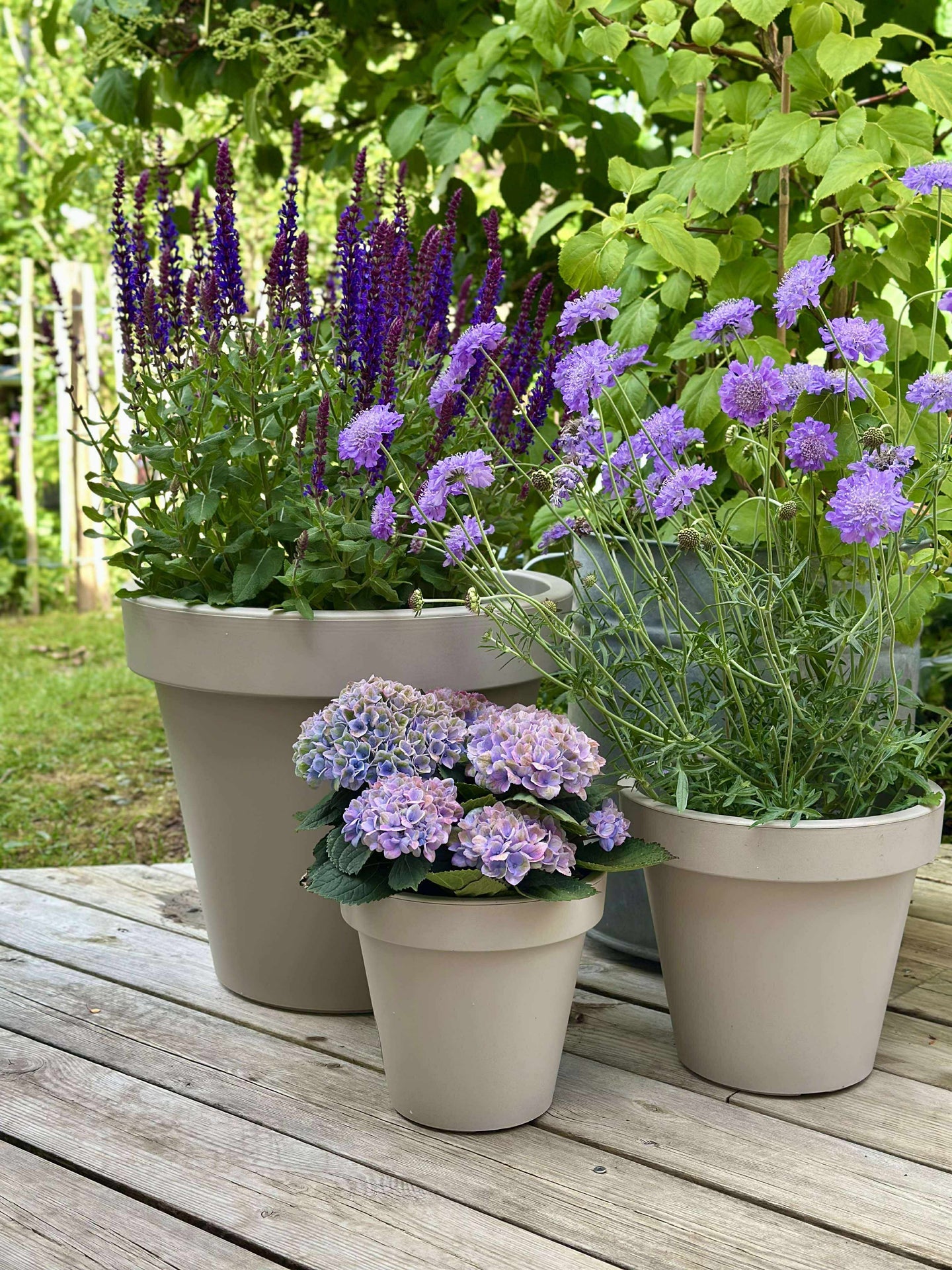 Trädgårdskruka - Återvunnen Beige Dia 25cm