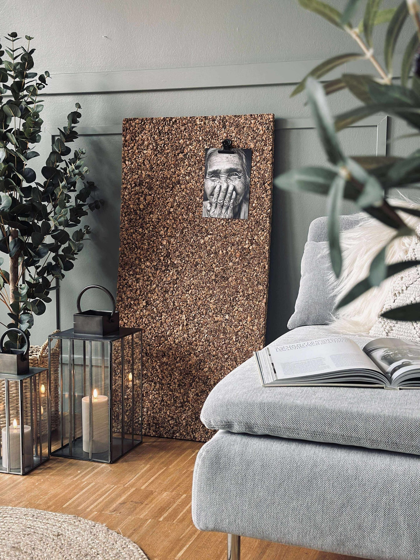 Korkplatta - Rustik anslagstavla 2 cm