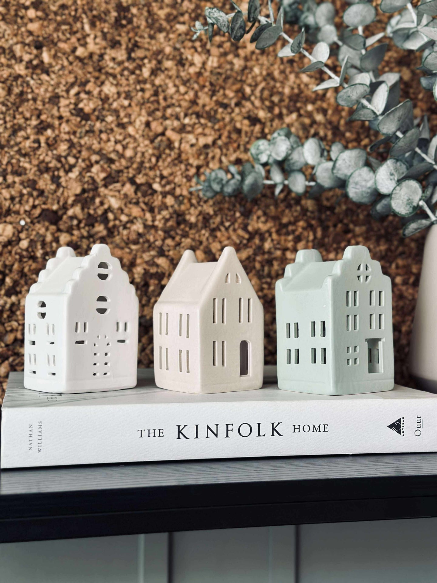 Ljushus med LED - Set med 3 hus