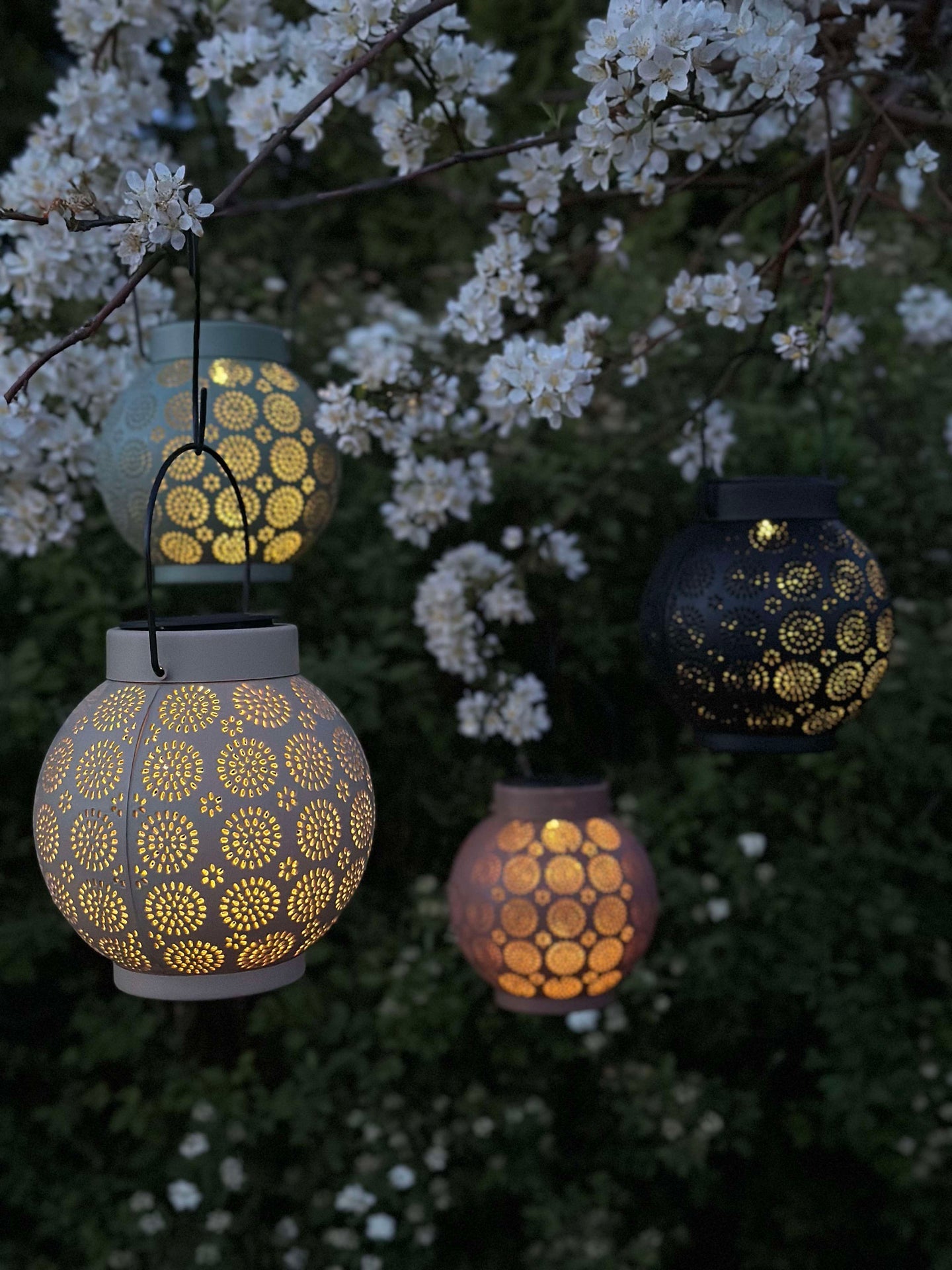 Lykta med upphängning FIONA - Gammalrosa