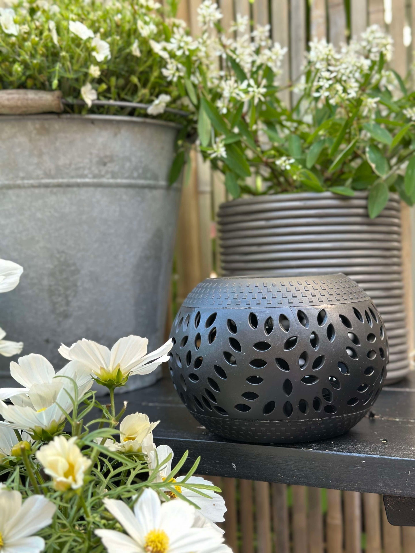 Solcellslykta FIONA - Svart