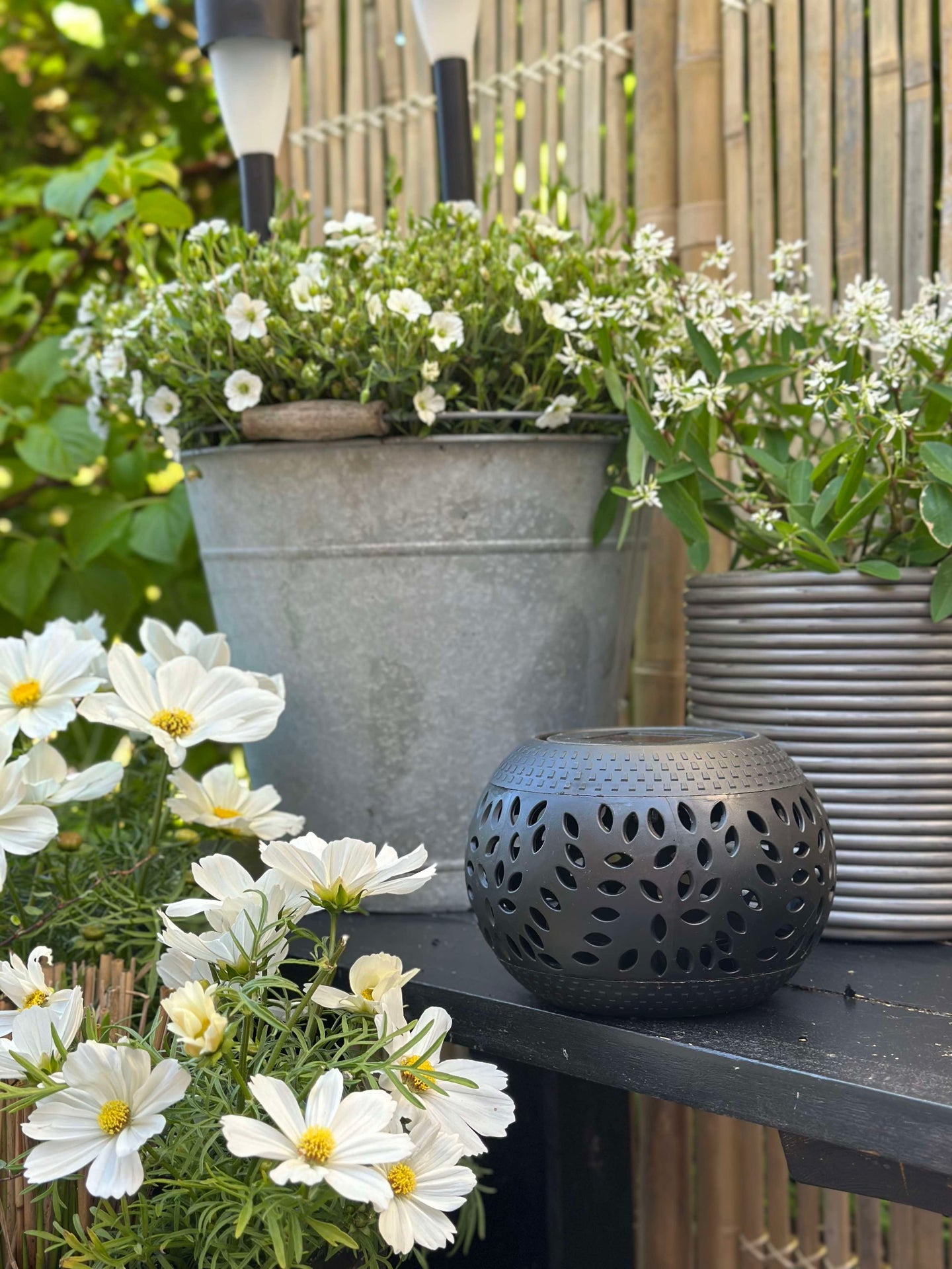 Solcellslykta FIONA - Svart