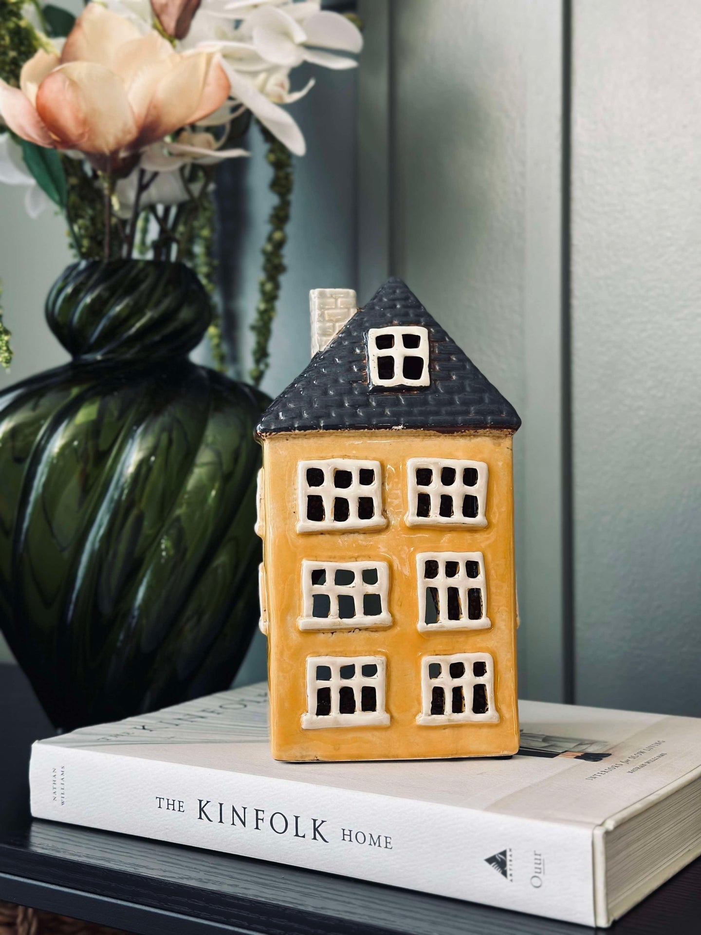 Ljuslykta Keramik - Gul