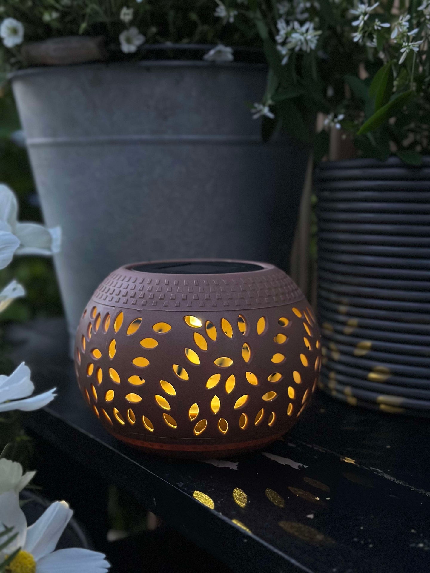 Solcellslykta FIONA - Gammalrosa