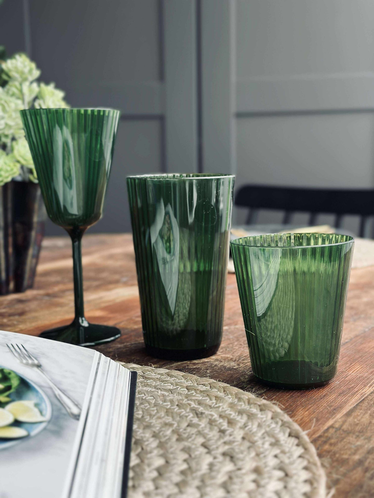 Glas Claire 500ml. Grön - 2 st.