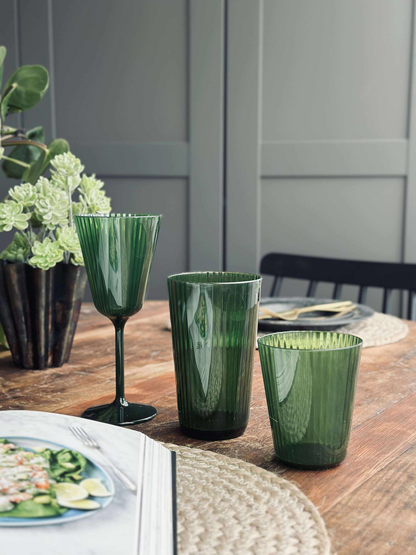 Glas Claire 500ml. Grön - 2 st.