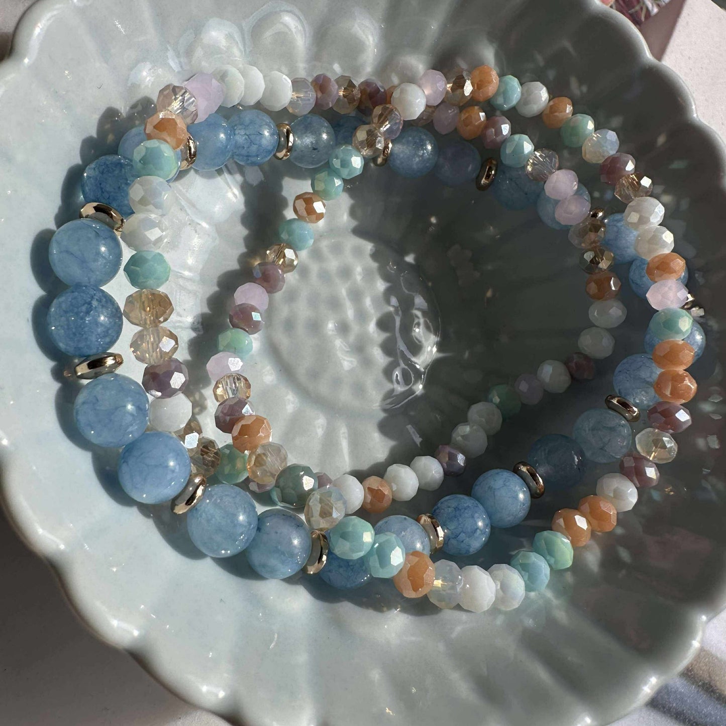 Armband Luna Soft blue – Set med 3 st