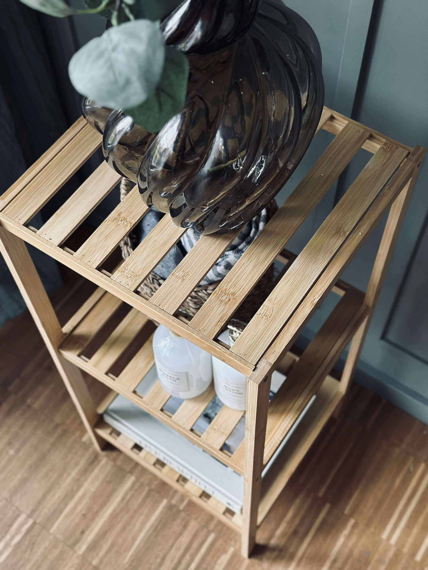 Hylla med 3 hyllplan - Bambu