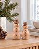 Snögubbe - wood – dekorativ figur