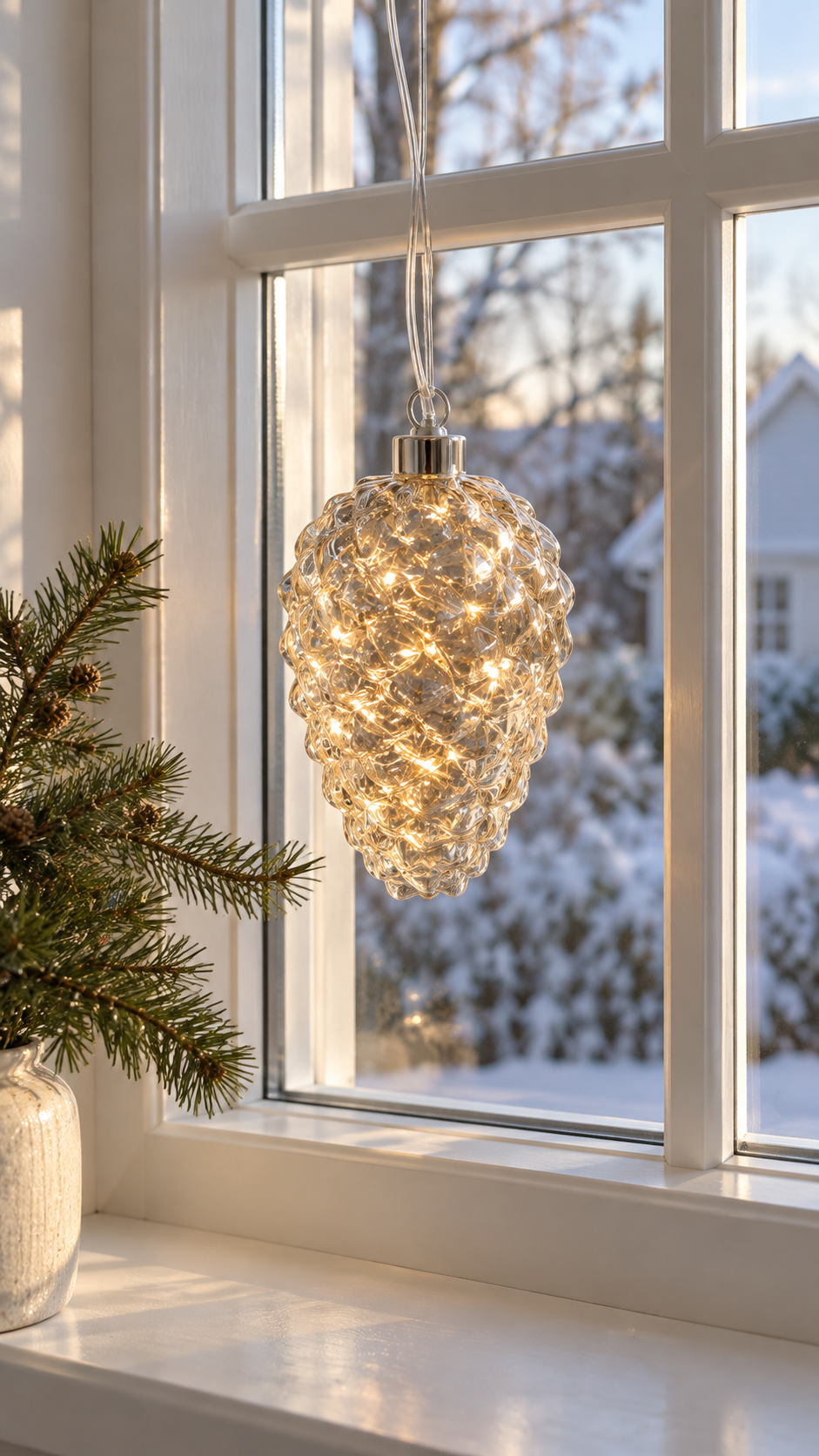 Kotte med ljus – glas LED-dekoration