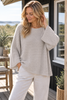 Oversized tröja - Beige ull- / mohairmix