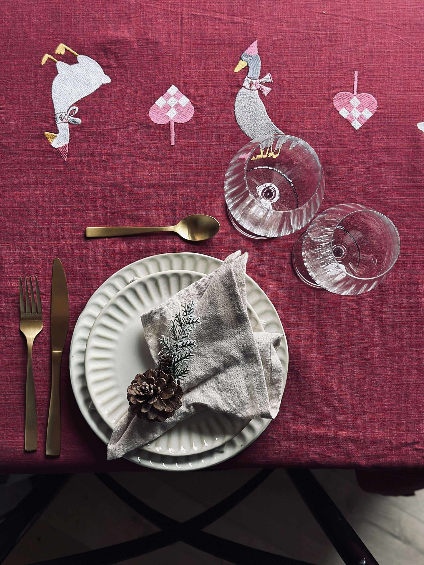 Julduk 140x240 - Broderi med änder