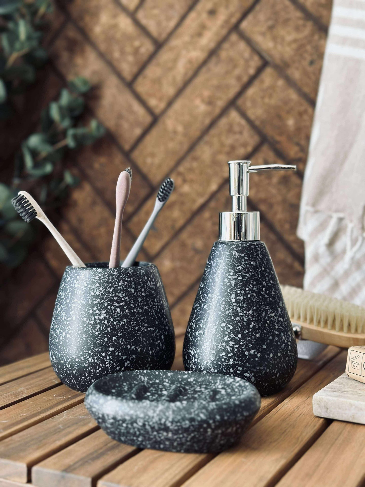 Badrumsset med 3 delar - Stone
