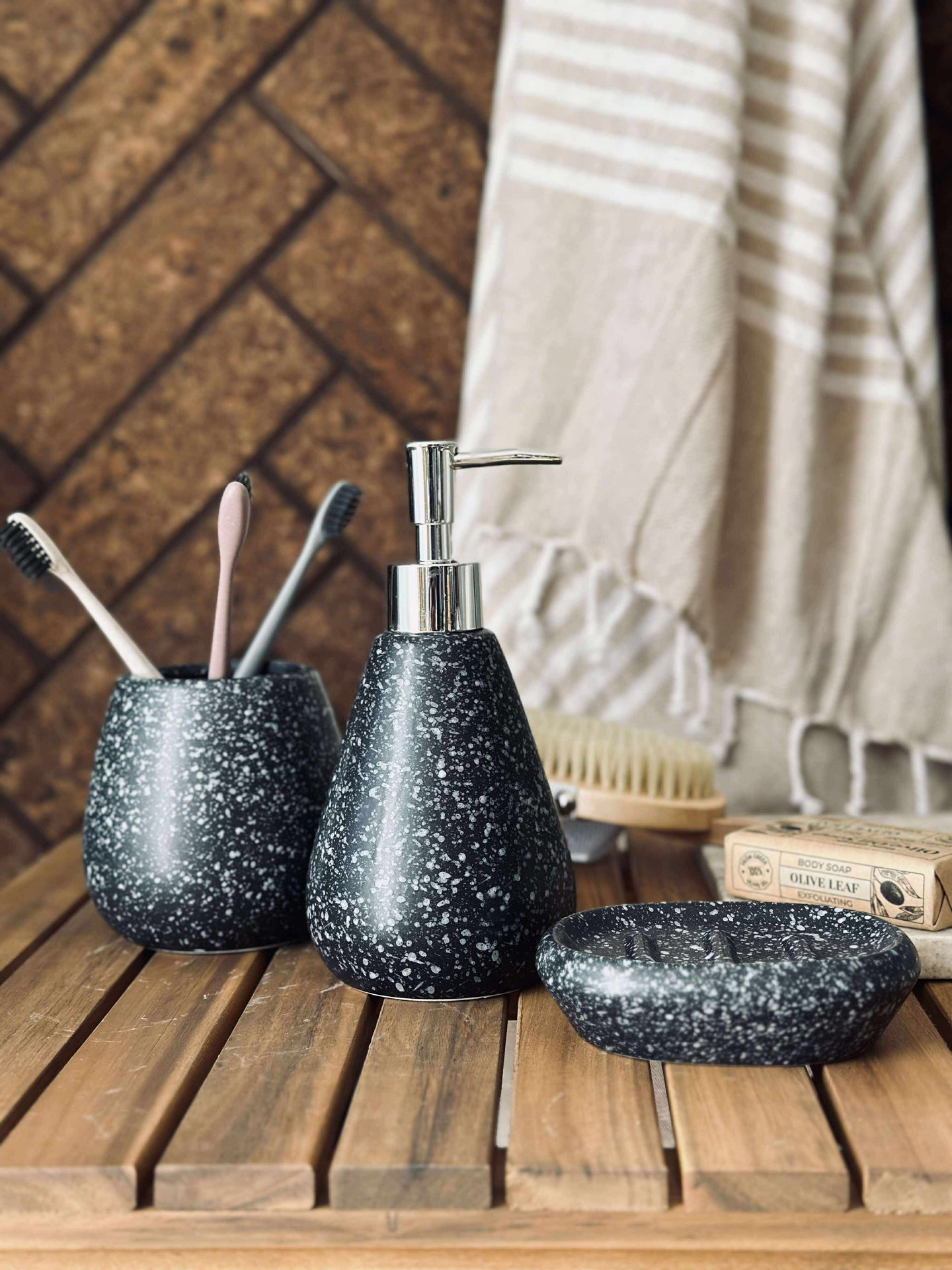 Badrumsset med 3 delar - Stone