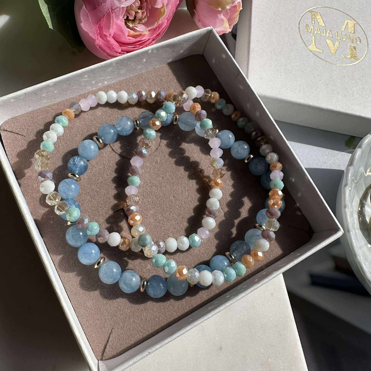 Armband Luna Soft blue – Set med 3 st