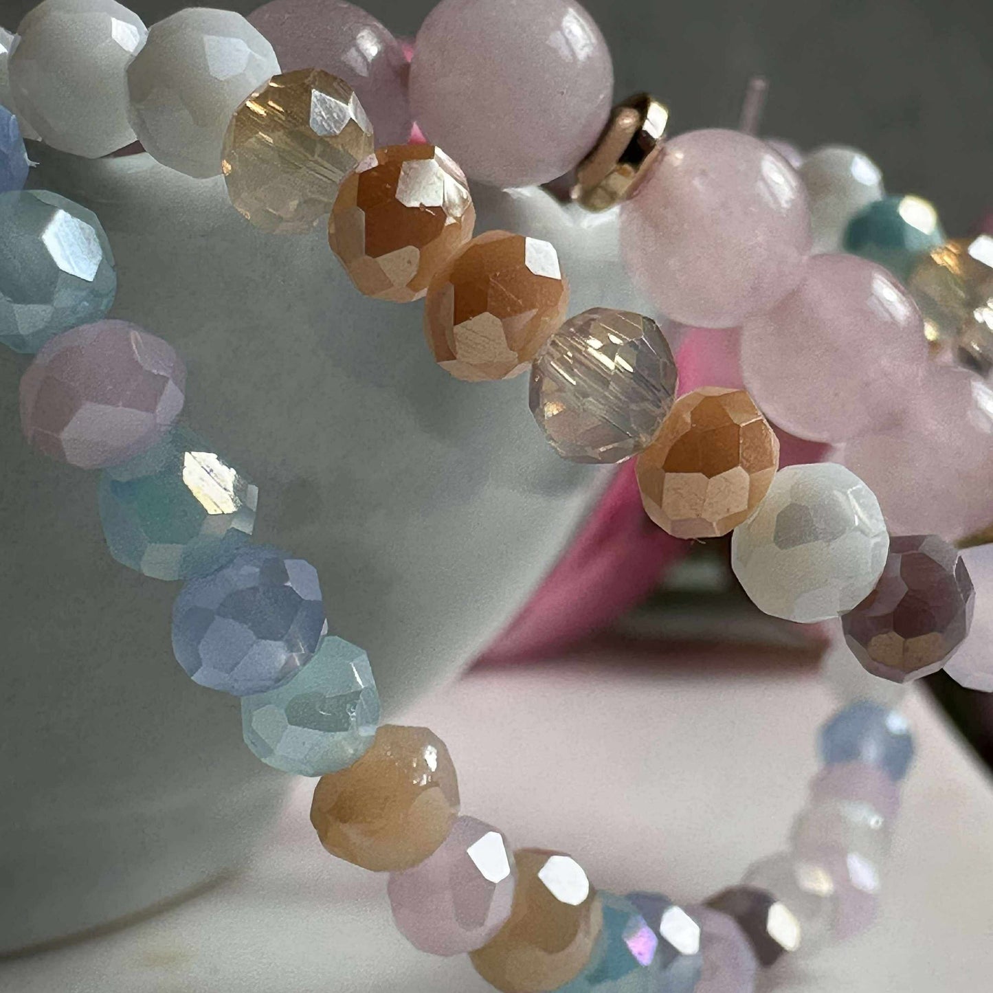 Armband Luna Soft pink – Set med 3 st