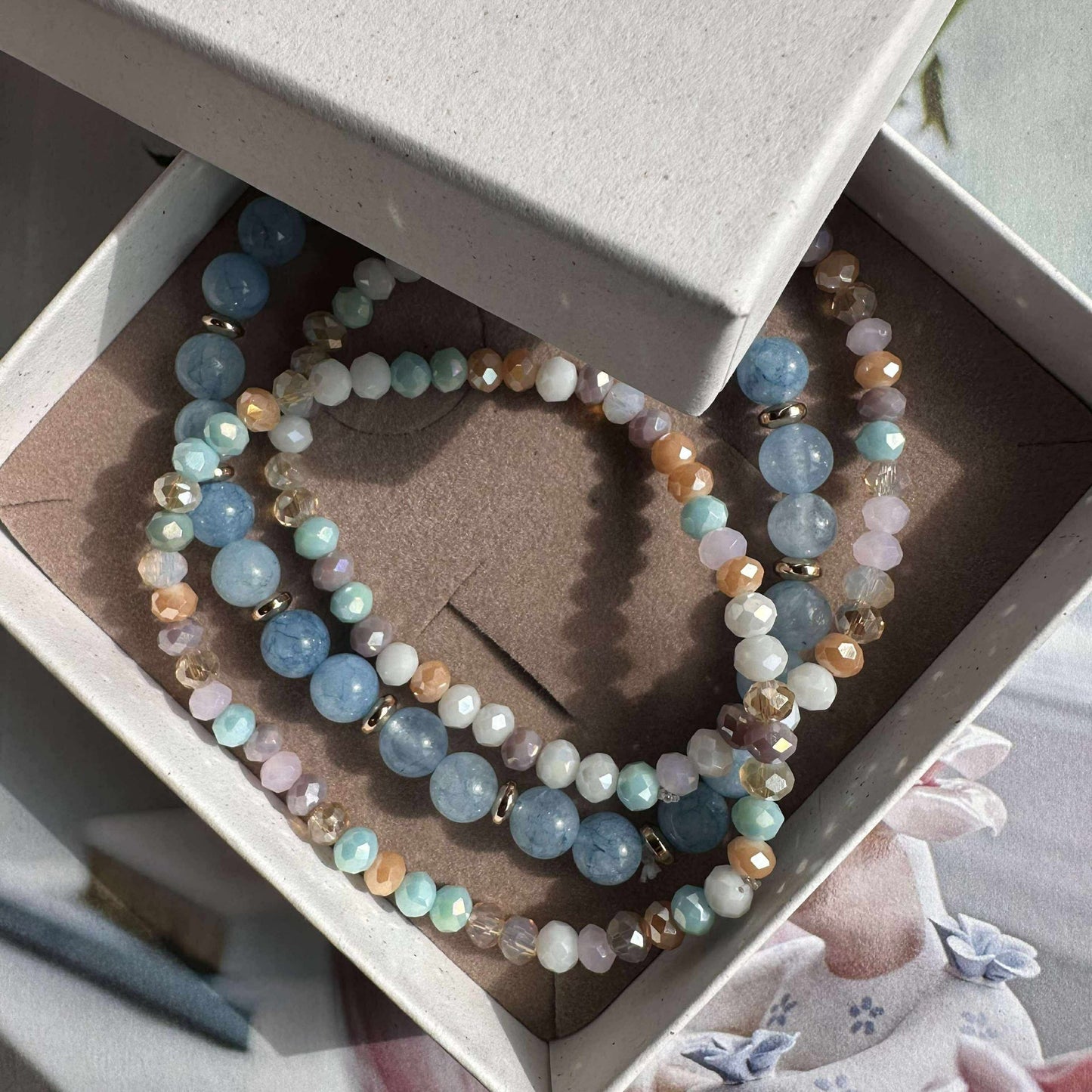 Armband Luna Soft blue – Set med 3 st