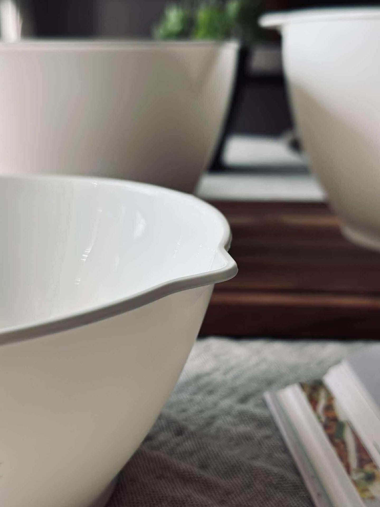 Vita Blandskålar - Set om 3 st.