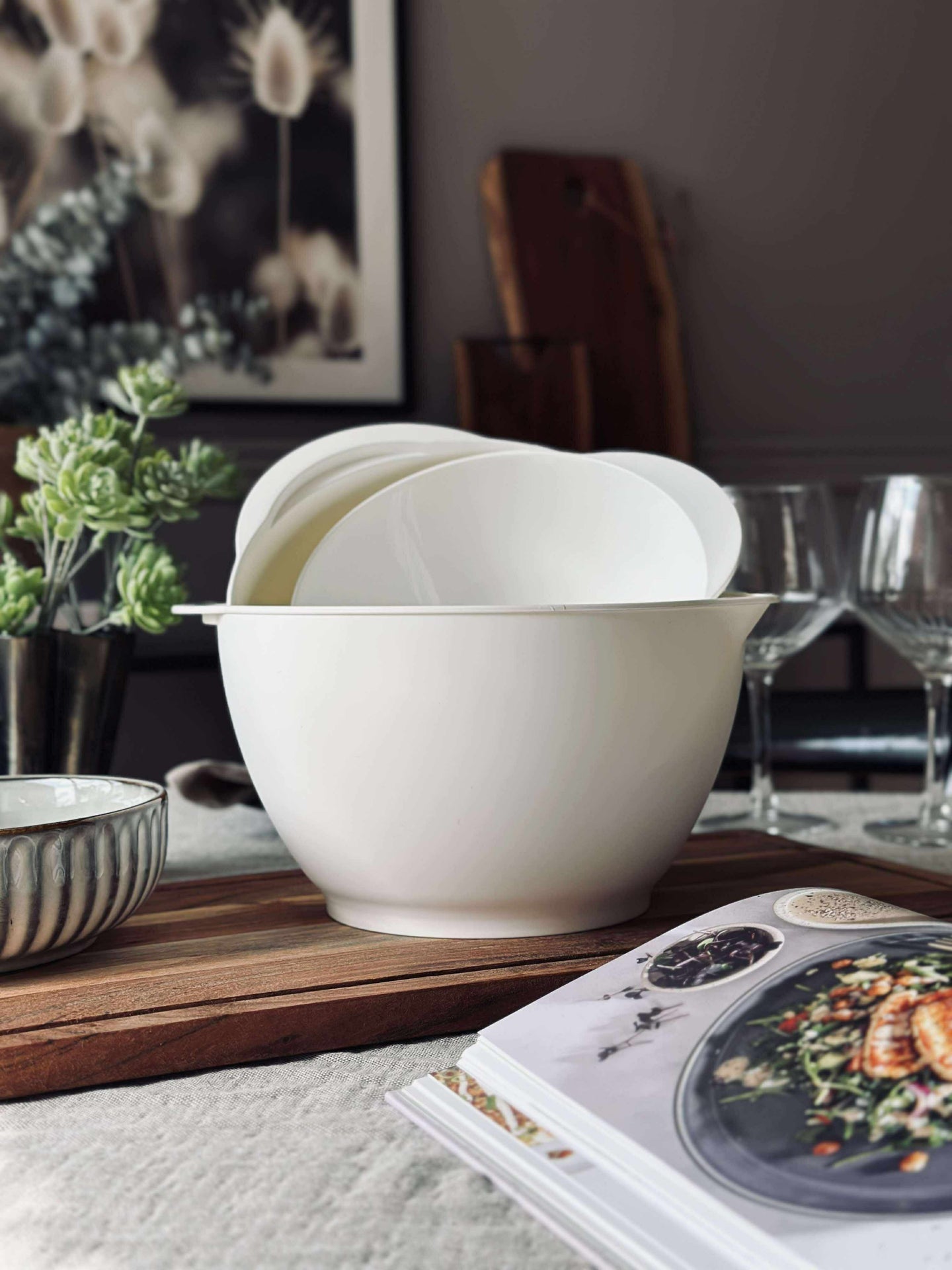 Vita Blandskålar - Set om 3 st.