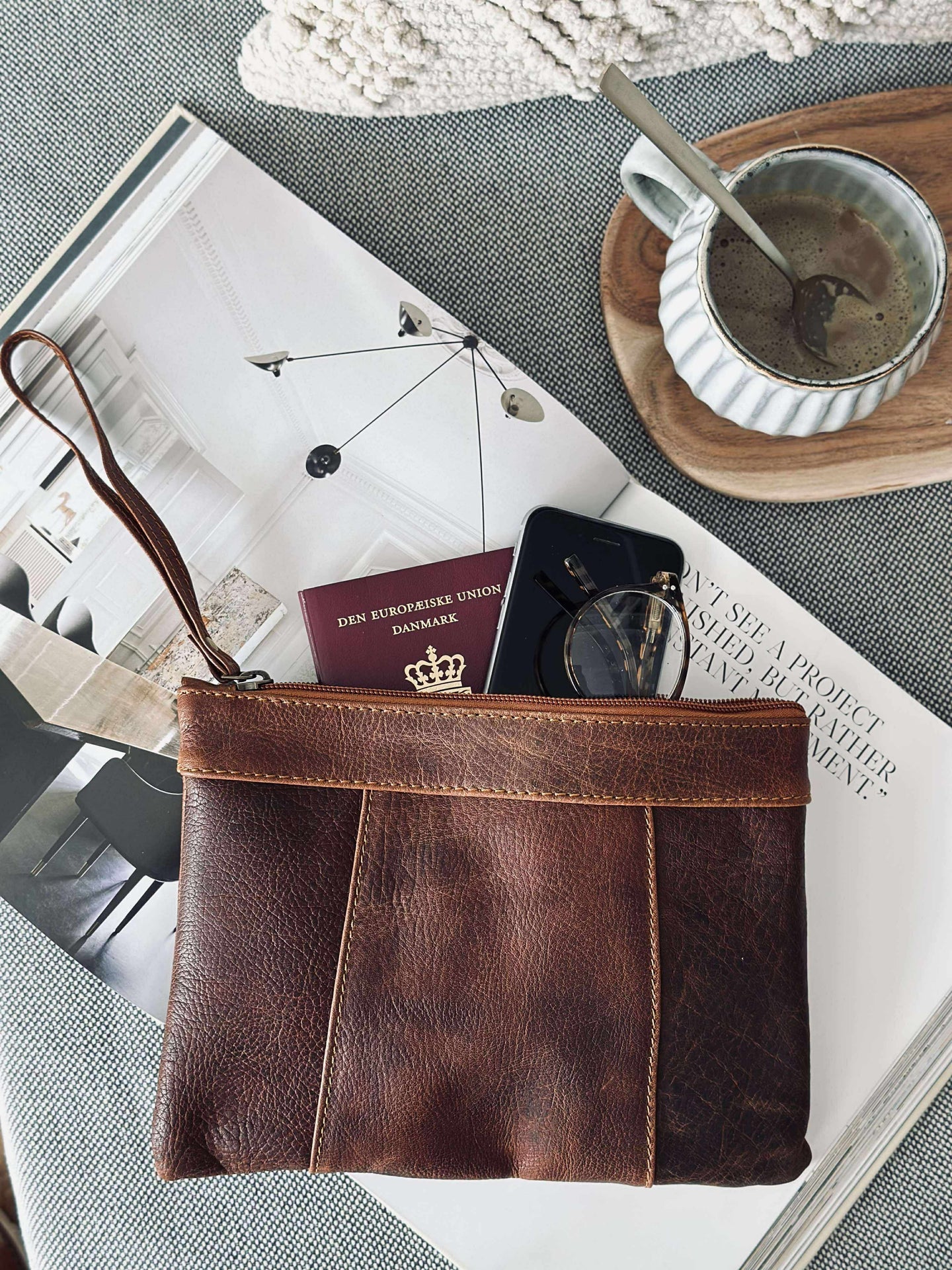 Clutch Oline Mörk cognac