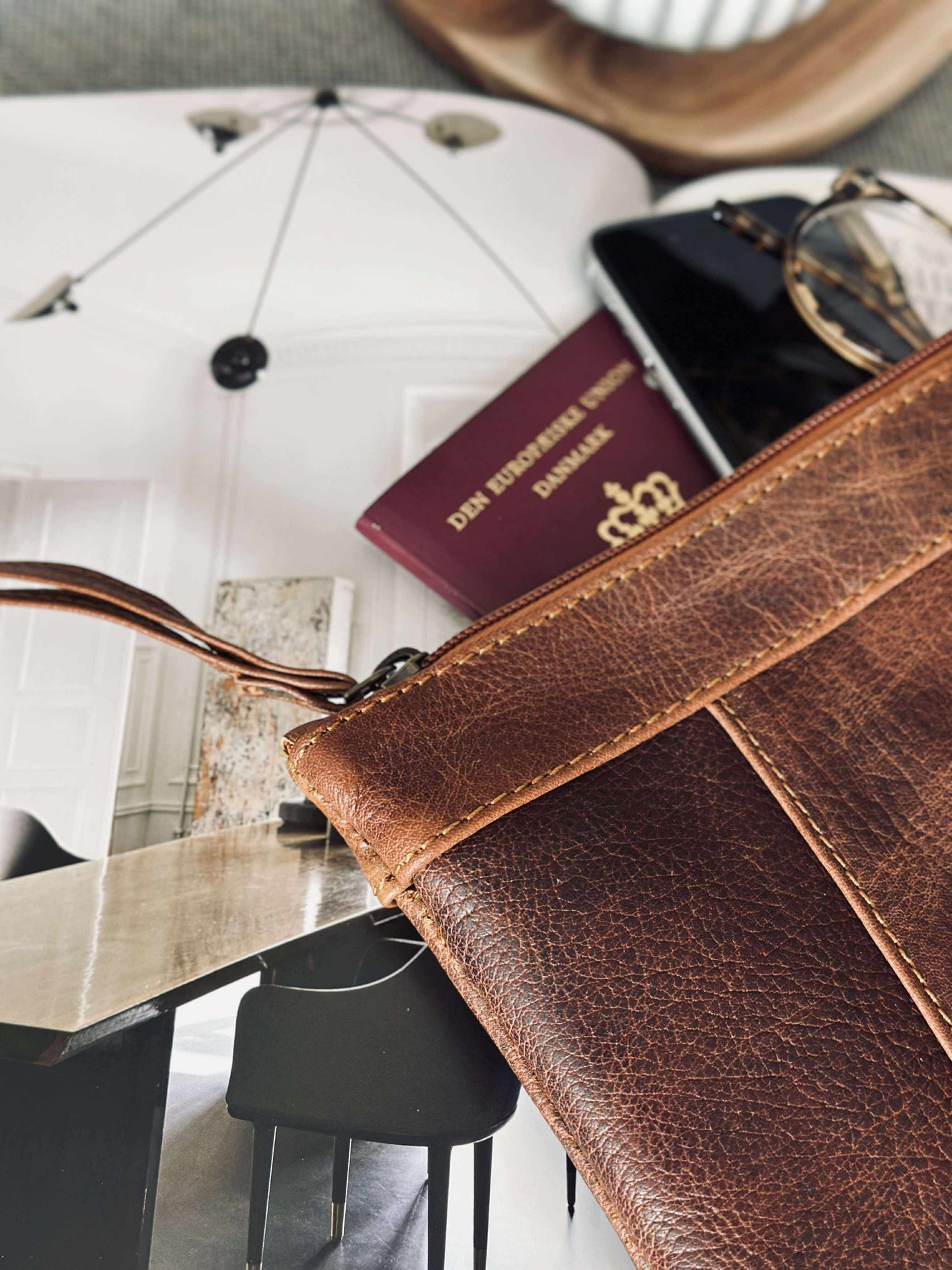 Clutch Oline Mörk cognac