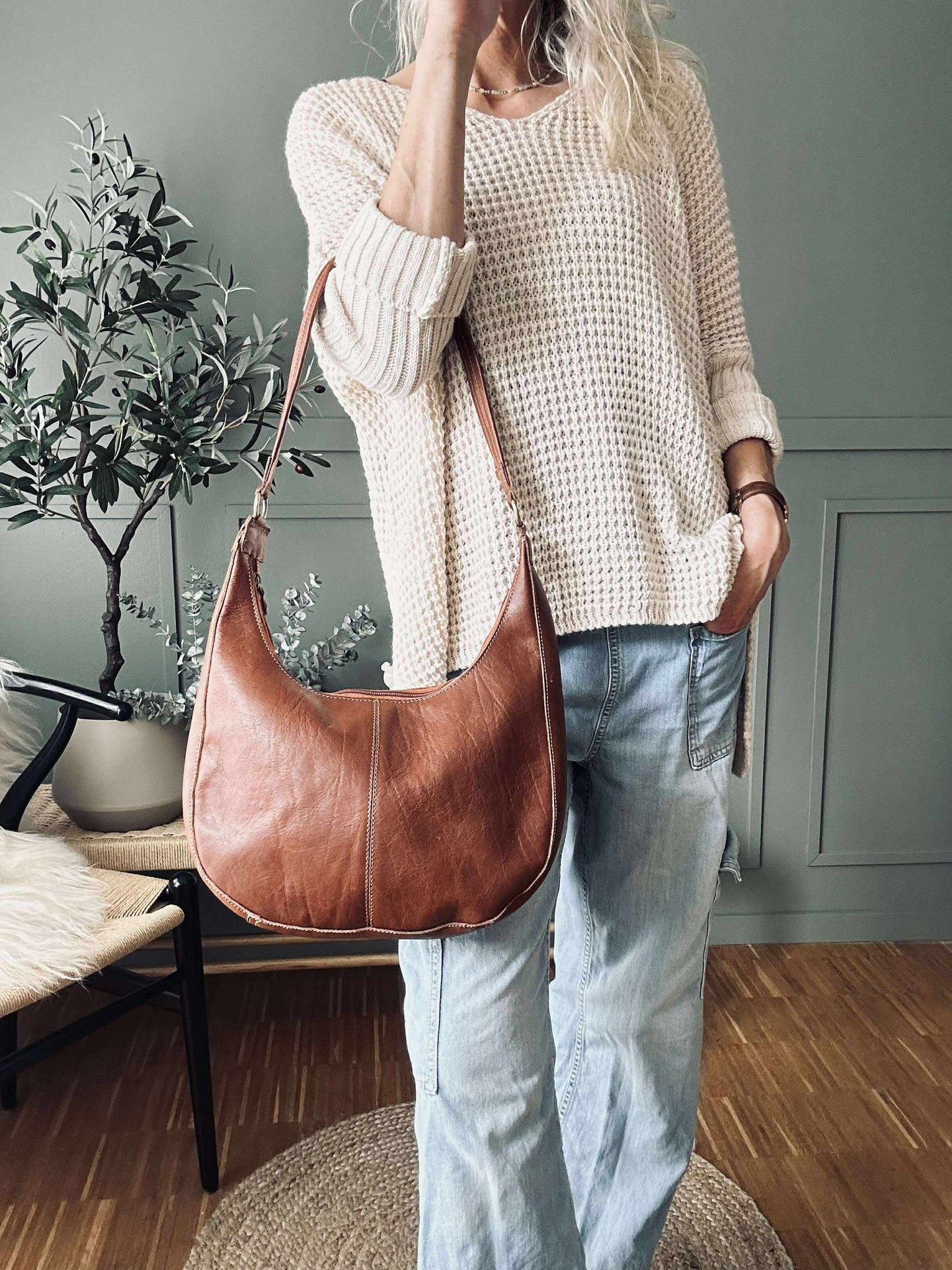 Axelväska Alicia - Cognac