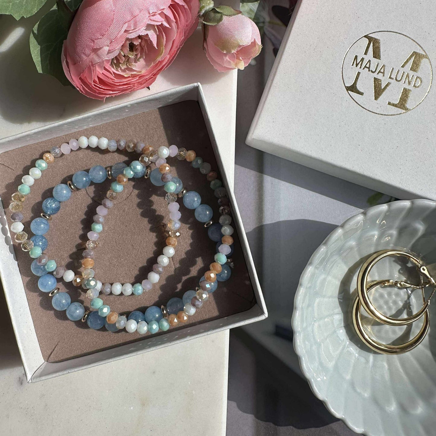 Armband Luna Soft blue – Set med 3 st
