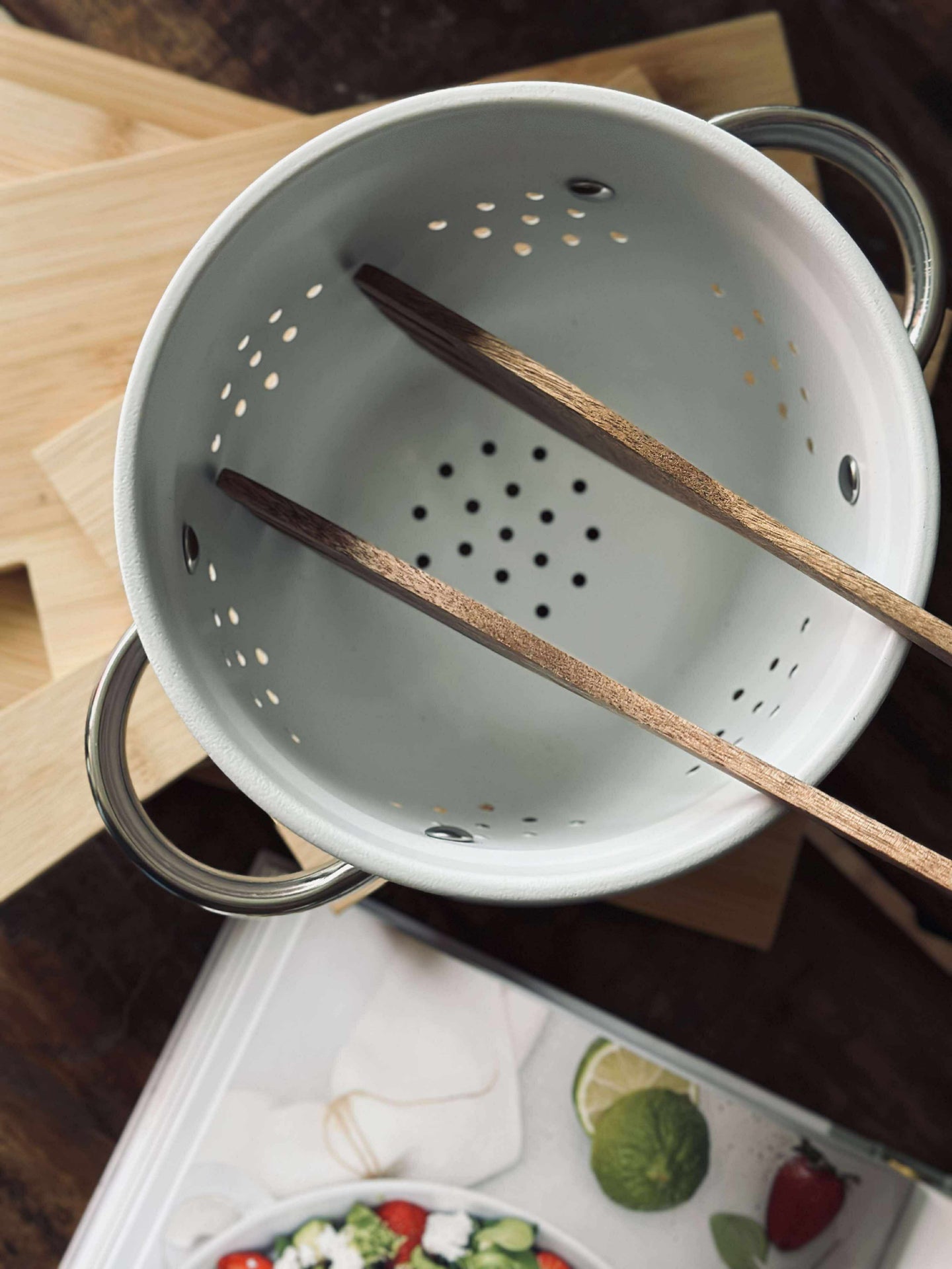 Durkslag - 17 cm Vit