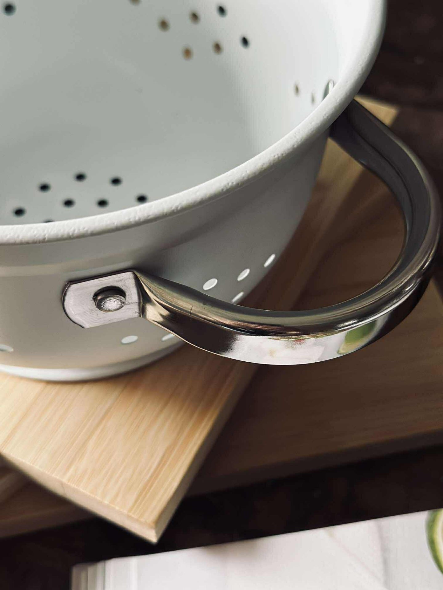 Durkslag - 17 cm Vit