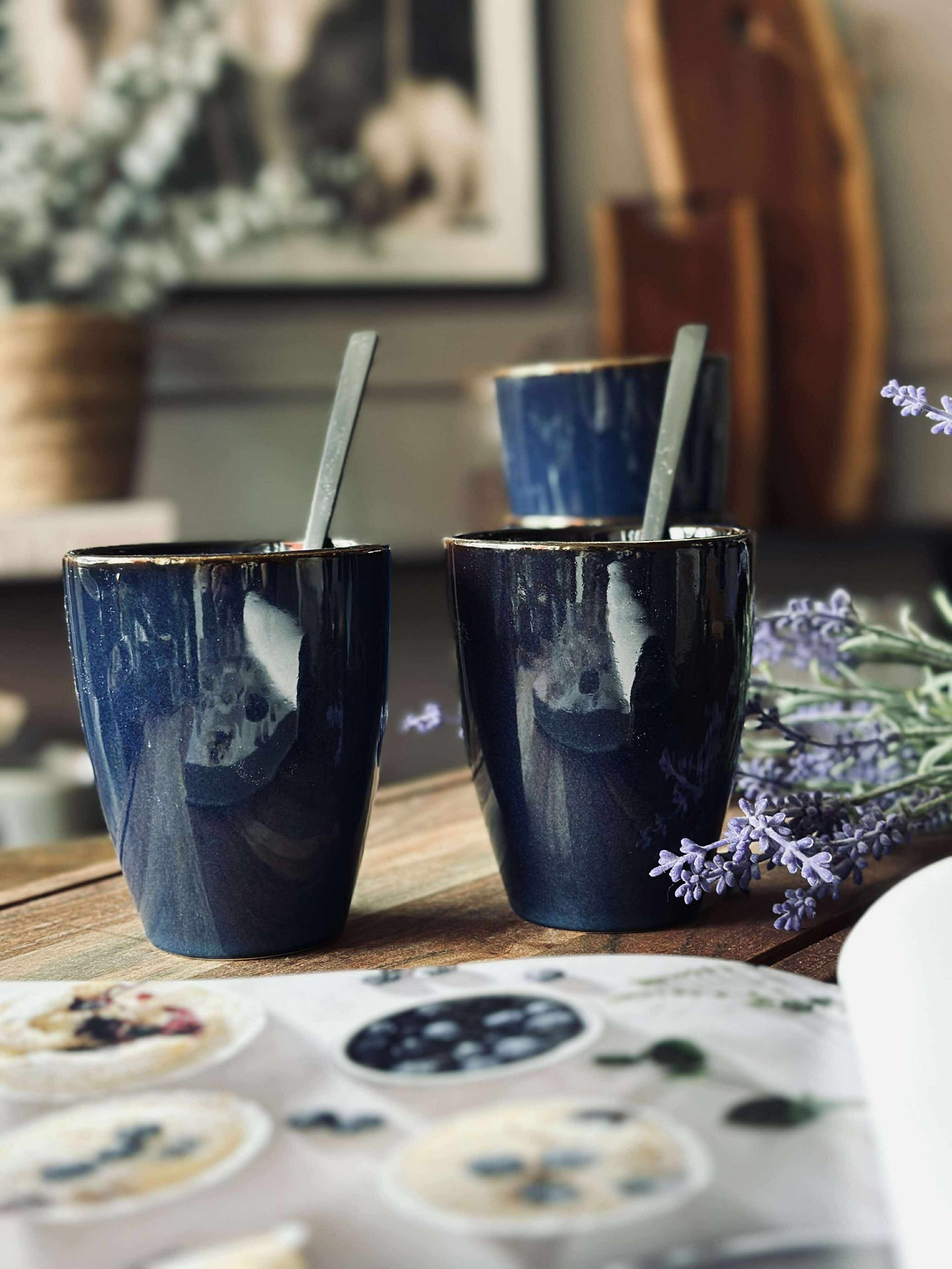 Mugg i stengods - Blå