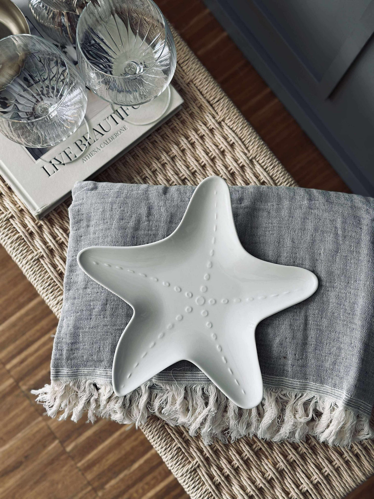 Tallrik melamin - Kräm sjöstjärna