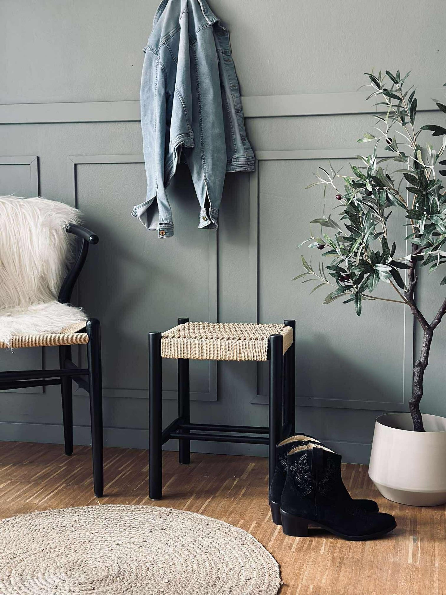 Pall Bok natur / svart