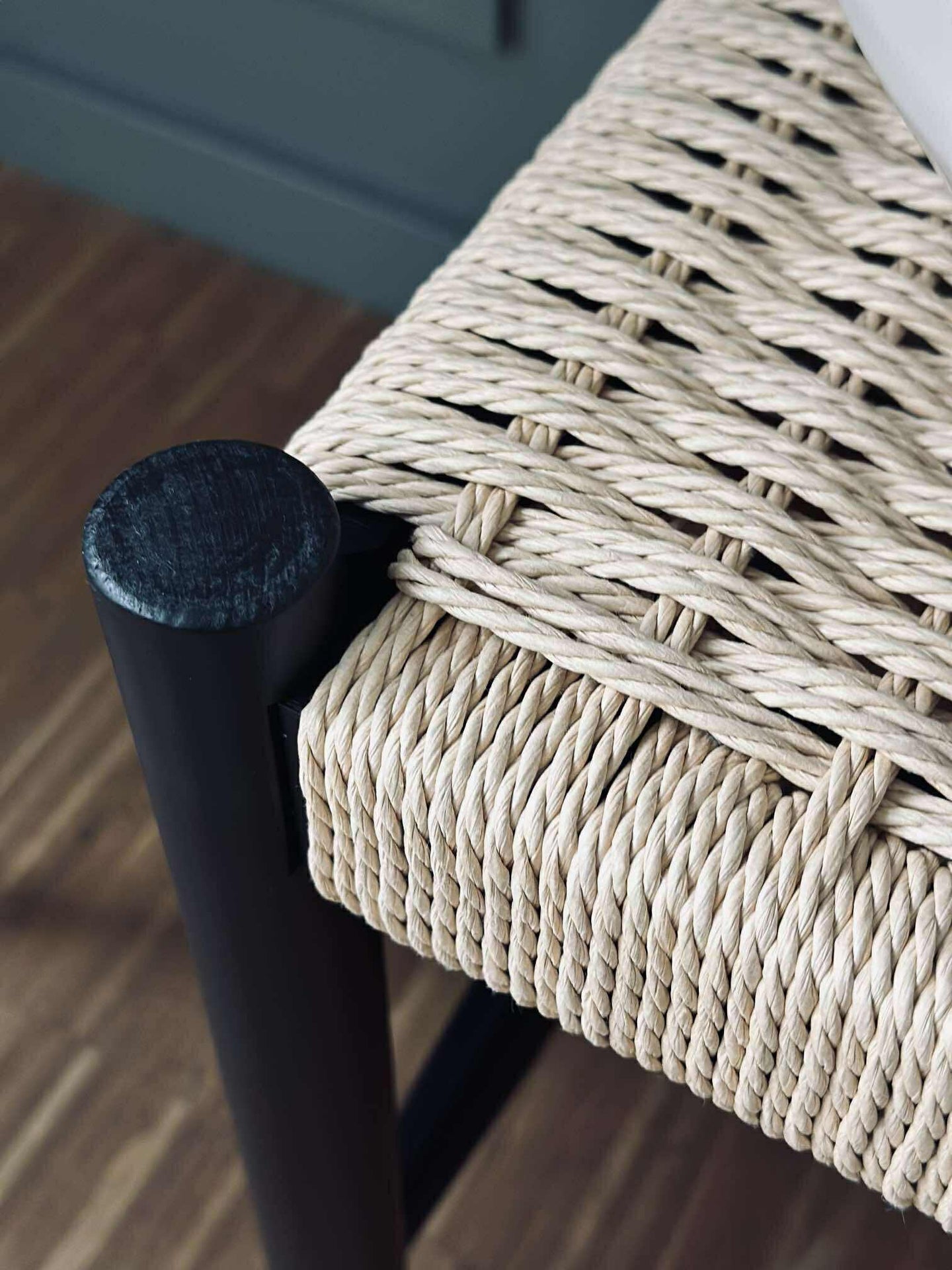 Bänk bok Svart / natur - 120 cm