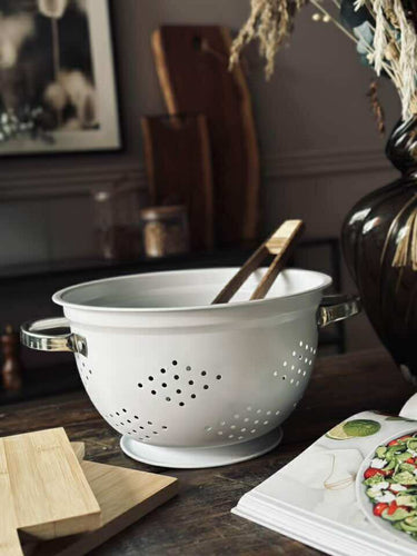 Durkslag - 25 cm Vit