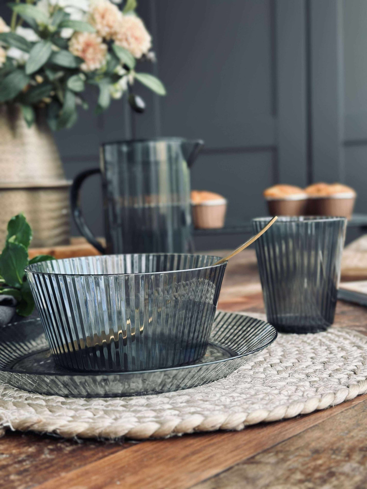 Skål DAILY Grey - Set med 4 st.