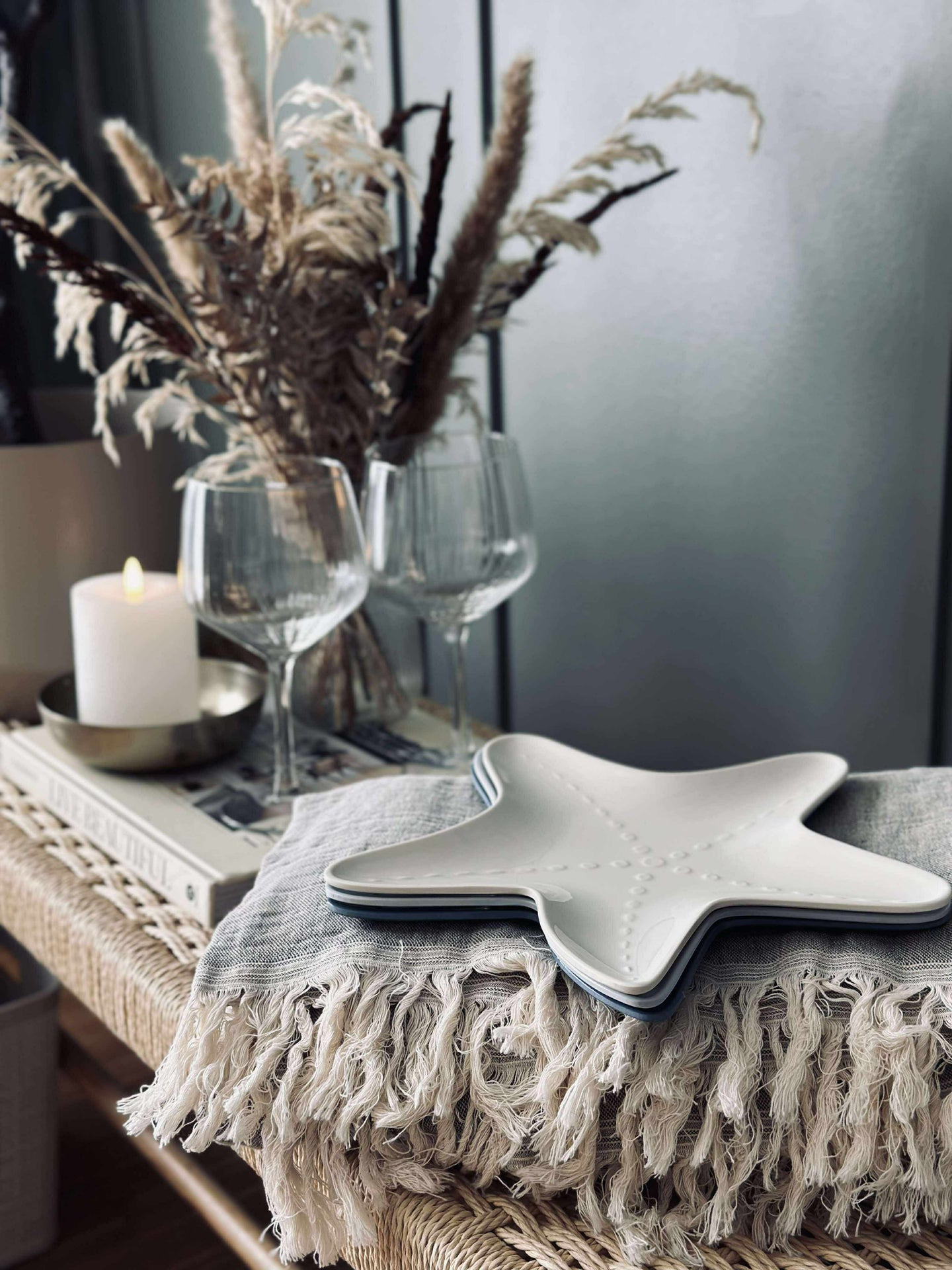 Tallrik melamin - Kräm sjöstjärna