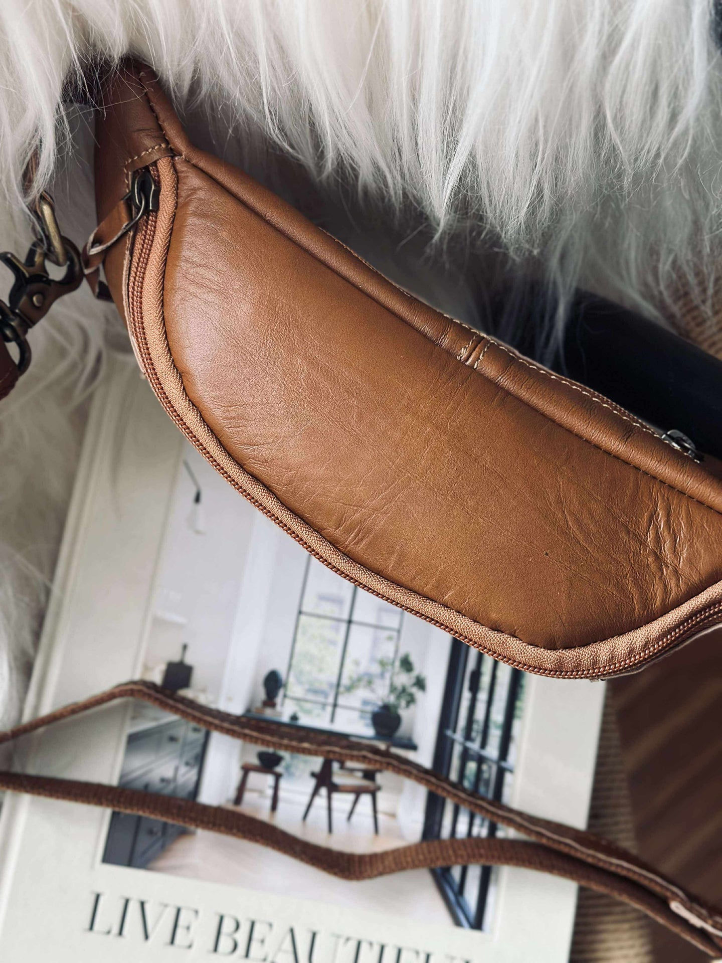 Midjeväska Anna - Cognac