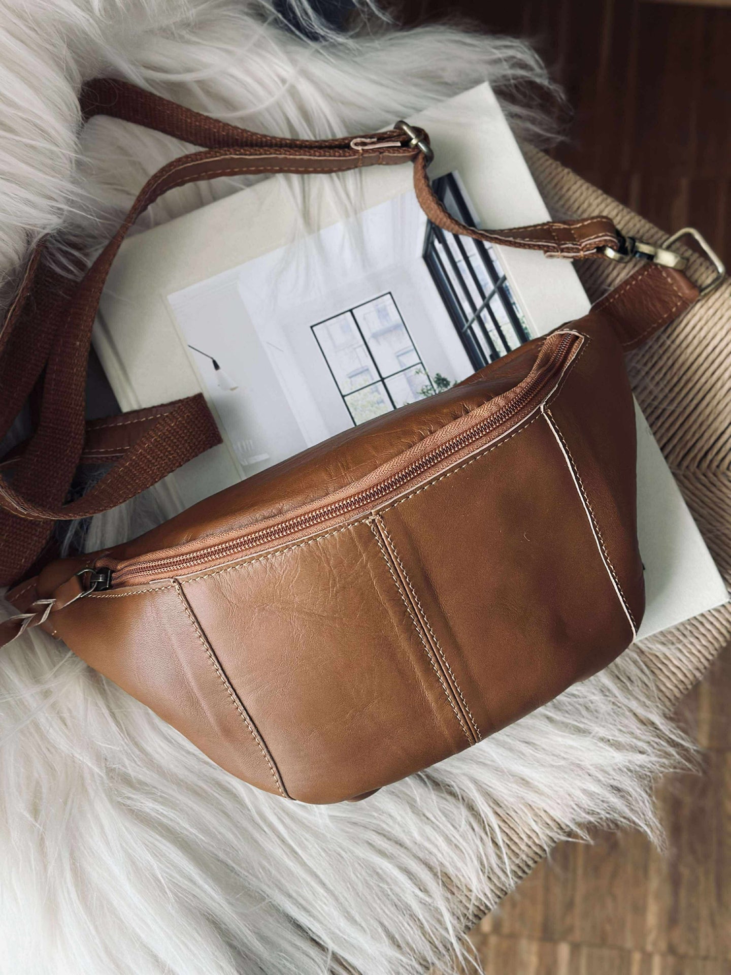 Midjeväska Anna - Cognac