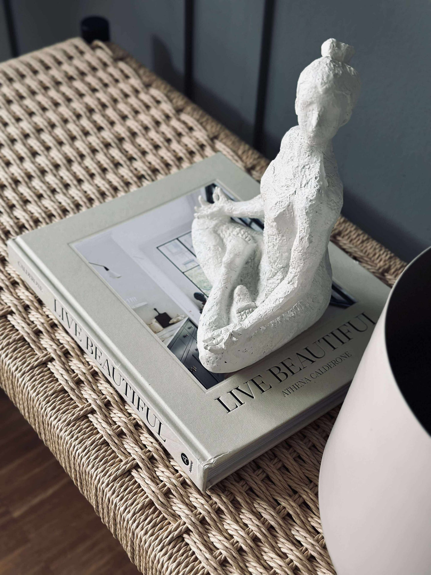 Bänk bok Svart / natur - 120 cm