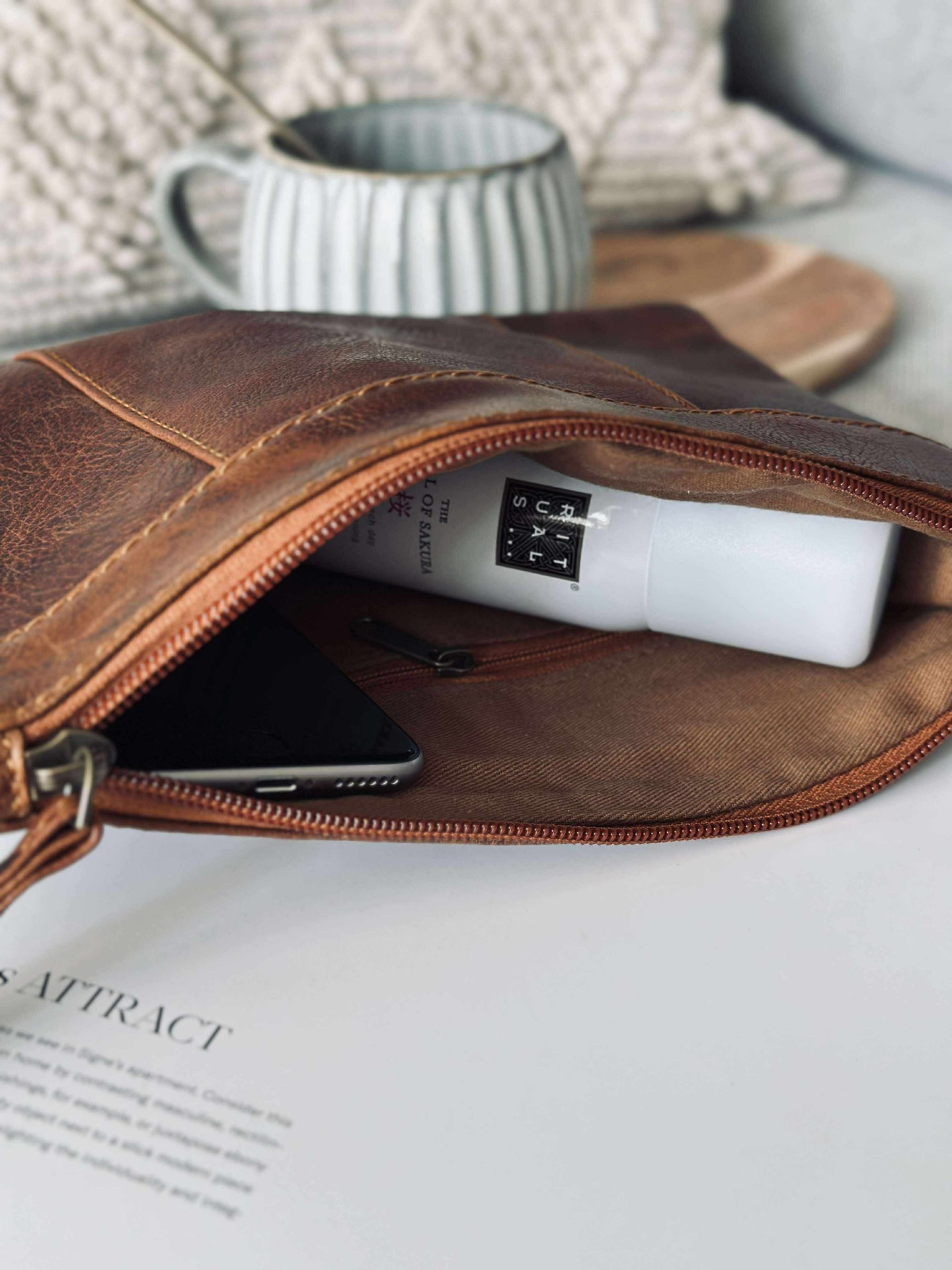 Clutch Oline Mörk cognac