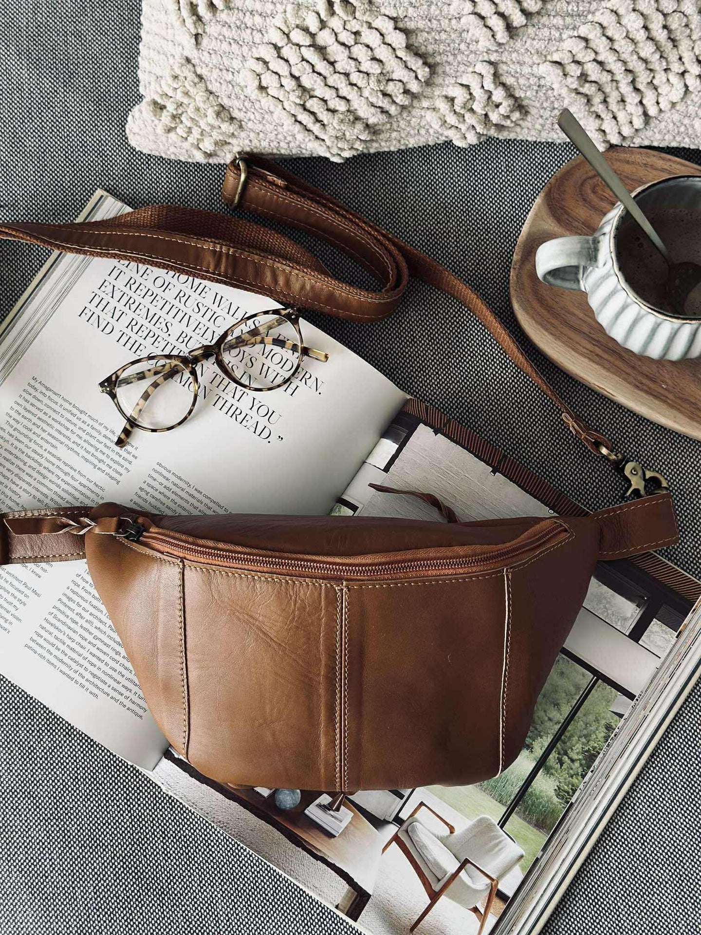 Midjeväska Anna - Cognac